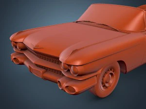cadillac eldorado 62 series 1959 convertible pink 3D Model