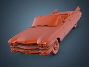 cadillac eldorado 62 series 1959 convertible pink 3D Model