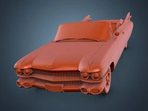 cadillac eldorado 62 series 1959 convertible pink 3D Model