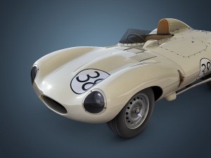 jaguar d-type 3D मॉडल