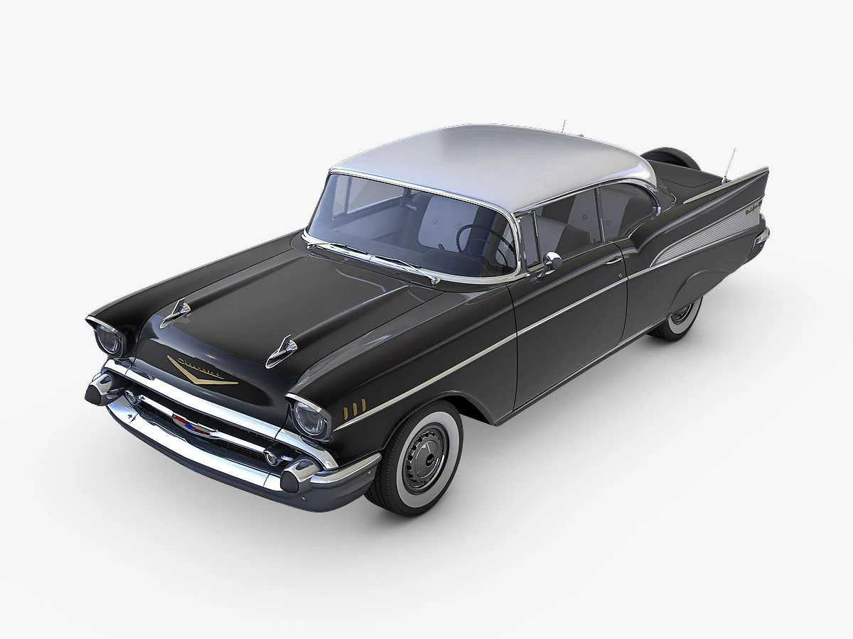 chevrolet bel air 1957 3D Model .c4d .max .obj .3ds .fbx .stl .blend 