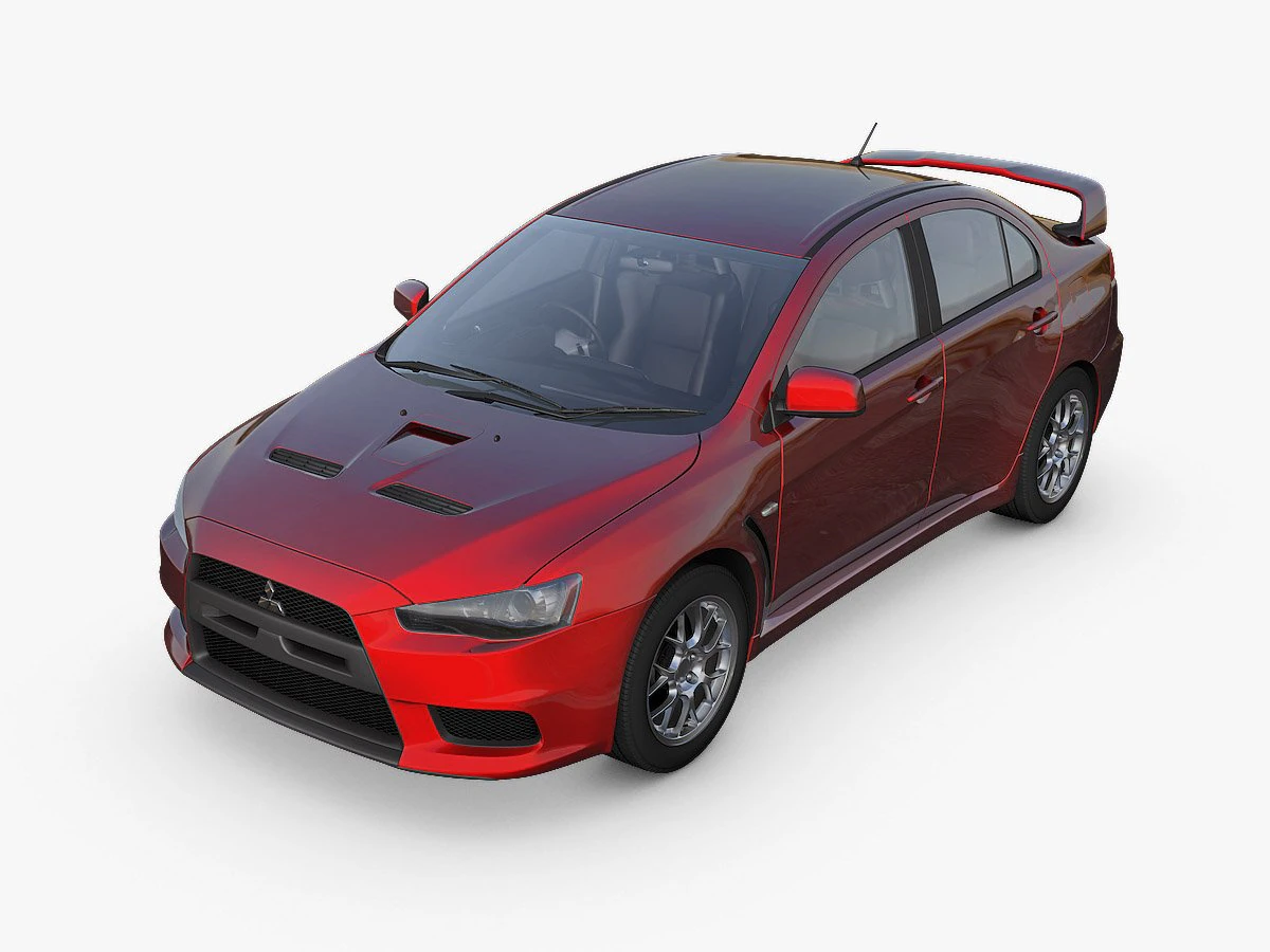 mitsubishi lancer evo x 3D Model .c4d .max .obj .3ds .fbx .stl .blend