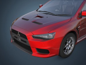 mitsubishi lancer evo x 3D 모델