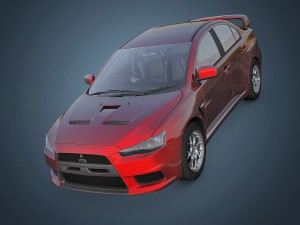 mitsubishi lancer evo x 3D 모델