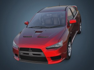 mitsubishi lancer evo x 3D 모델