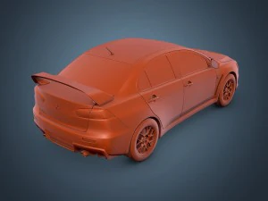 mitsubishi lancer evo x 3D Model