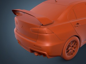 mitsubishi lancer evo x 3D 모델