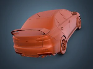 mitsubishi lancer evo x 3D Model
