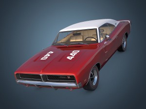 dodge charger r-t 1969 Modelo 3D
