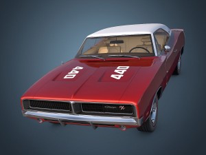 dodge charger r-t 1969 Modelo 3D