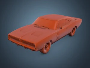 dodge charger r-t 1969 3D Model