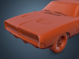 dodge charger r-t 1969 Modelo 3D