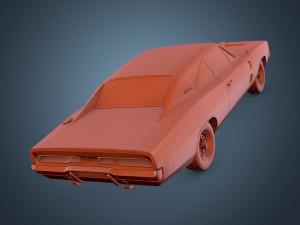 dodge charger r-t 1969 Modelo 3D