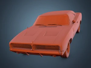 dodge charger r-t 1969 3D Model