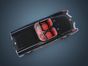 chevrolet corvette c1 black 3D Модель