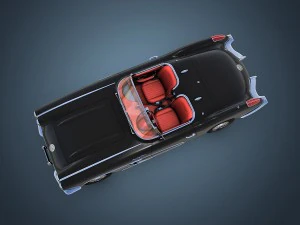 chevrolet corvette c1 black 3D Model