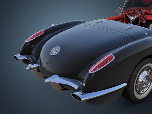 chevrolet corvette c1 black 3D Модель