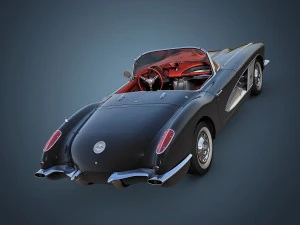 chevrolet corvette c1 black 3D Model