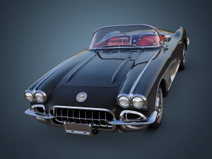 chevrolet corvette c1 black 3D Модель