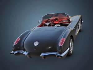 chevrolet corvette c1 black 3D Model