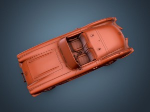 chevrolet corvette c1 black 3D Модель
