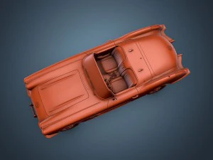 chevrolet corvette c1 black 3D Model