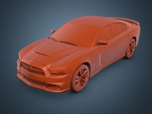 dodge charger srt8 2012 3D Model