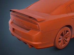 dodge charger srt8 2012 Modèle 3D