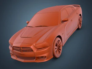 dodge charger srt8 2012 3D Model