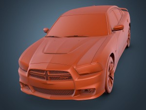 dodge charger srt8 2012 Modèle 3D