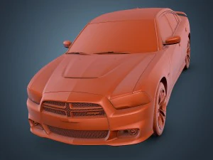 dodge charger srt8 2012 3D Model