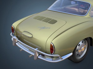 volkswagen karmann ghia 3D मॉडल