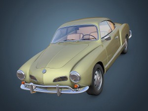 volkswagen karmann ghia 3D मॉडल