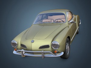 volkswagen karmann ghia 3D मॉडल