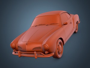 volkswagen karmann ghia 3D मॉडल