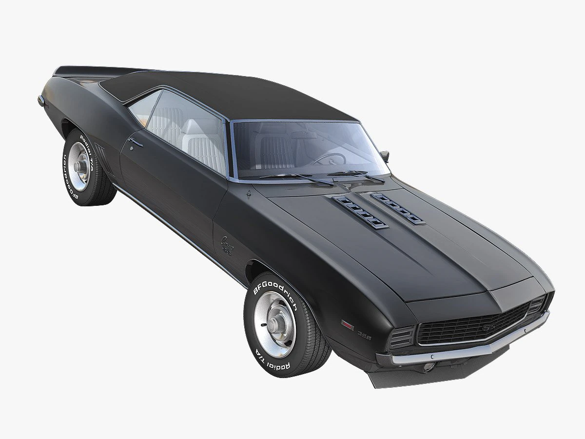 chevrolet camaro ss 1969 3D Model .c4d .max .obj .3ds .fbx .stl .blend