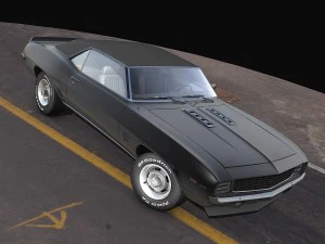chevrolet camaro ss 1969 3D Model