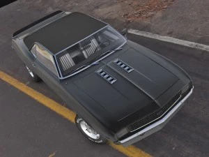 chevrolet camaro ss 1969 3D Model