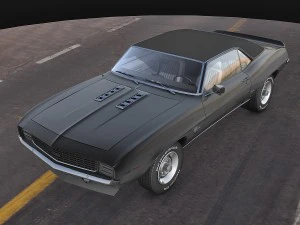 chevrolet camaro ss 1969 3D Model