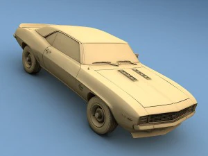 chevrolet camaro ss 1969 3D Model