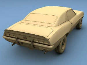 chevrolet camaro ss 1969 3D Model
