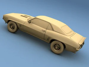 chevrolet camaro ss 1969 3D Model