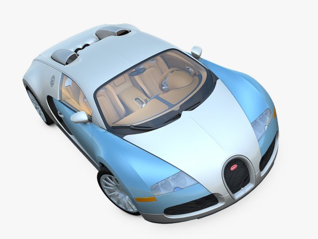 bugatti veyron 2005 3D Модель .c4d .max .obj .3ds .fbx .stl .blend 