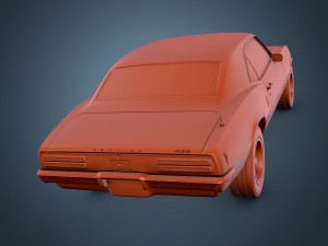 pontiac firebird 1968 Modelo 3D