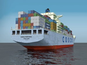 cargo ship cosco Modello 3D