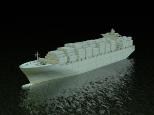 cargo ship cosco Modello 3D