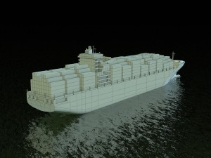 cargo ship cosco Modello 3D