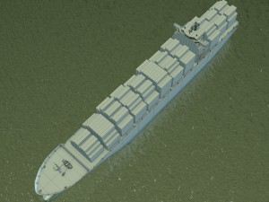 cargo ship cosco Modello 3D