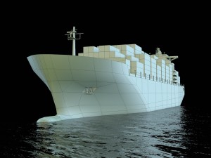cargo ship cosco Modello 3D
