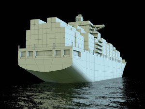 cargo ship cosco Modello 3D